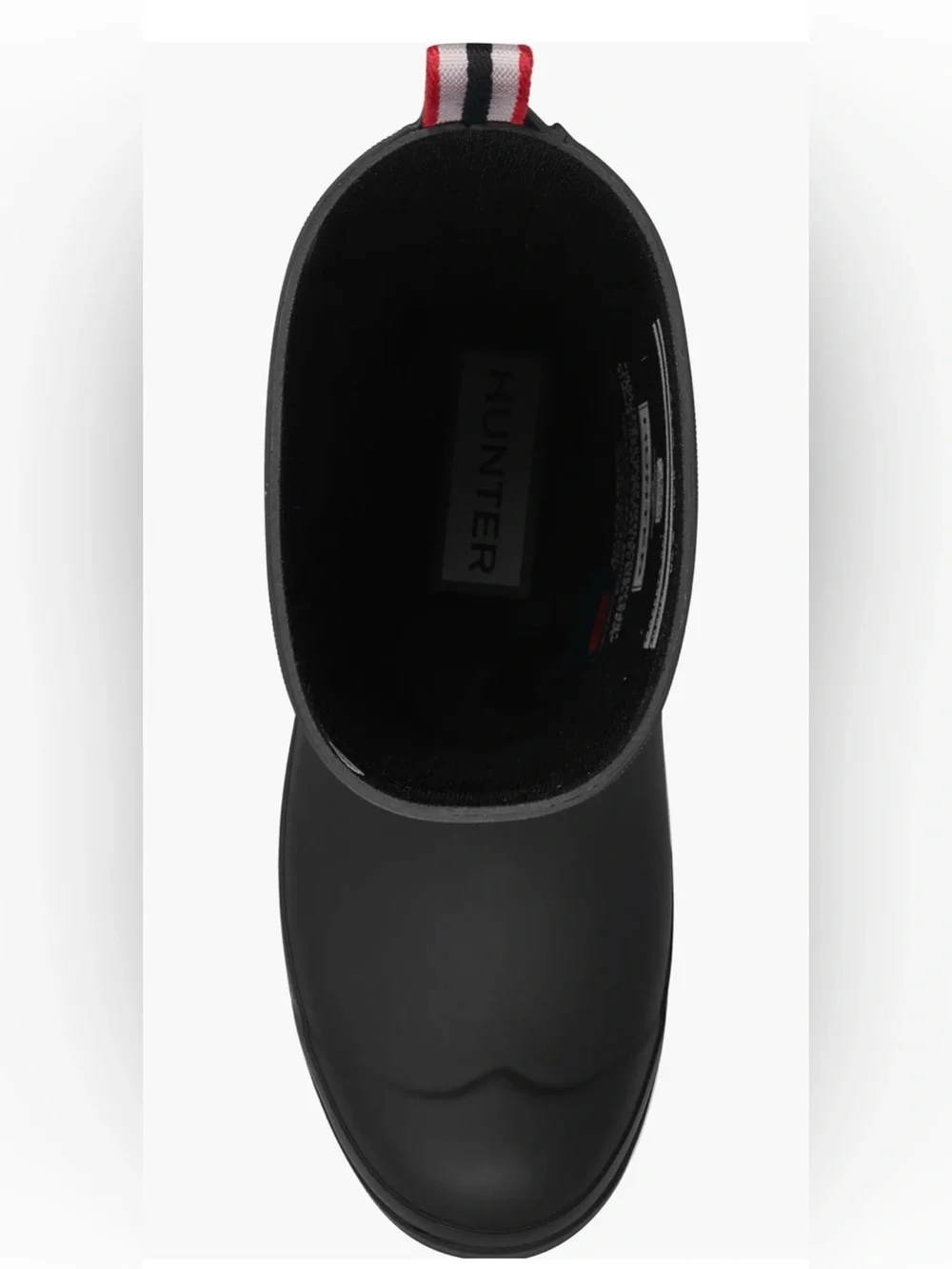 NWT Hunter Women's PLAY™ Tall Rain Boots Blk Mid Calf Wellies w Pull Tab Size 6